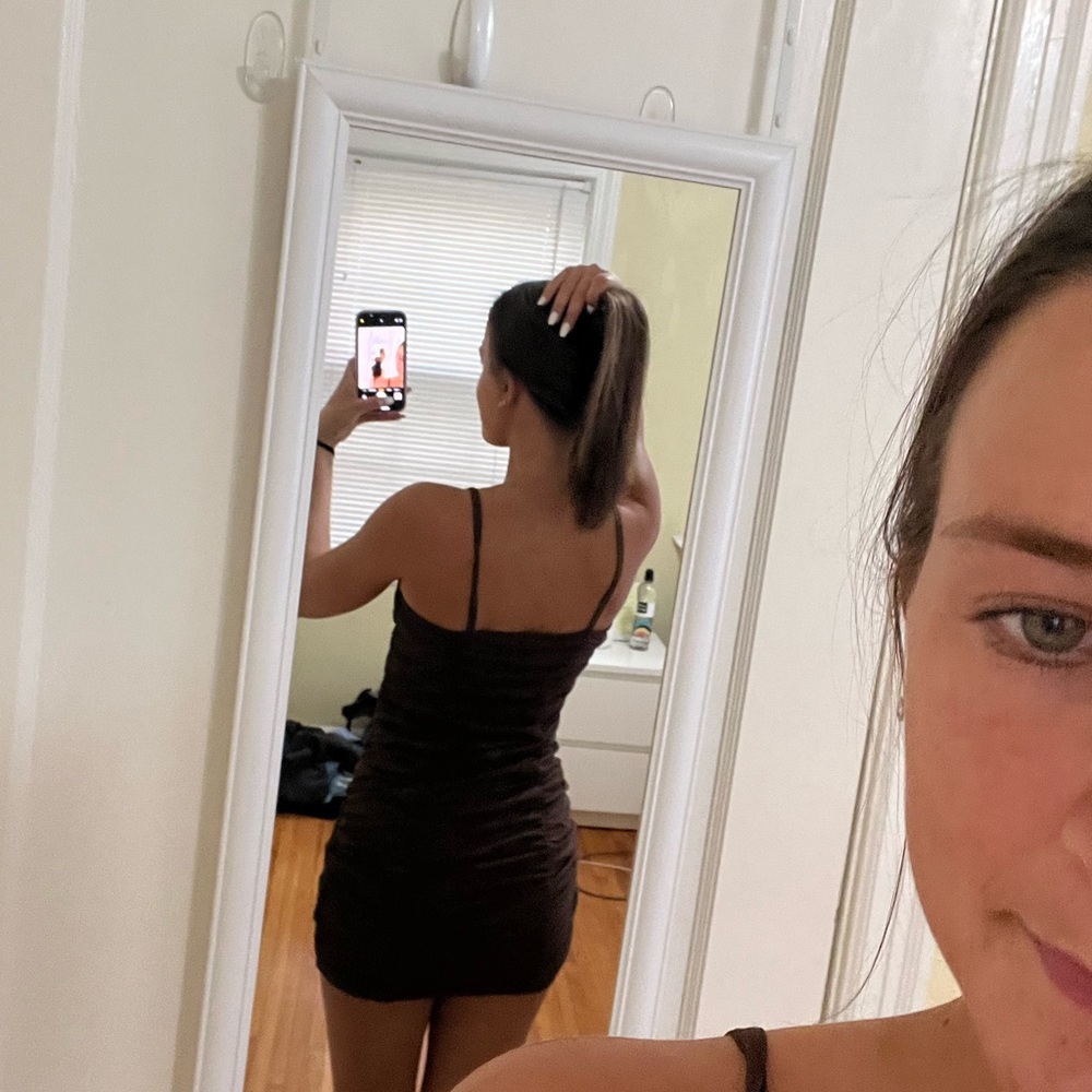 H&M Brown Ruched Dress - Picture 3 of 3